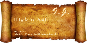 Illyés Judit névjegykártya